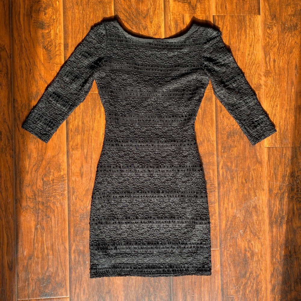 black mini dress